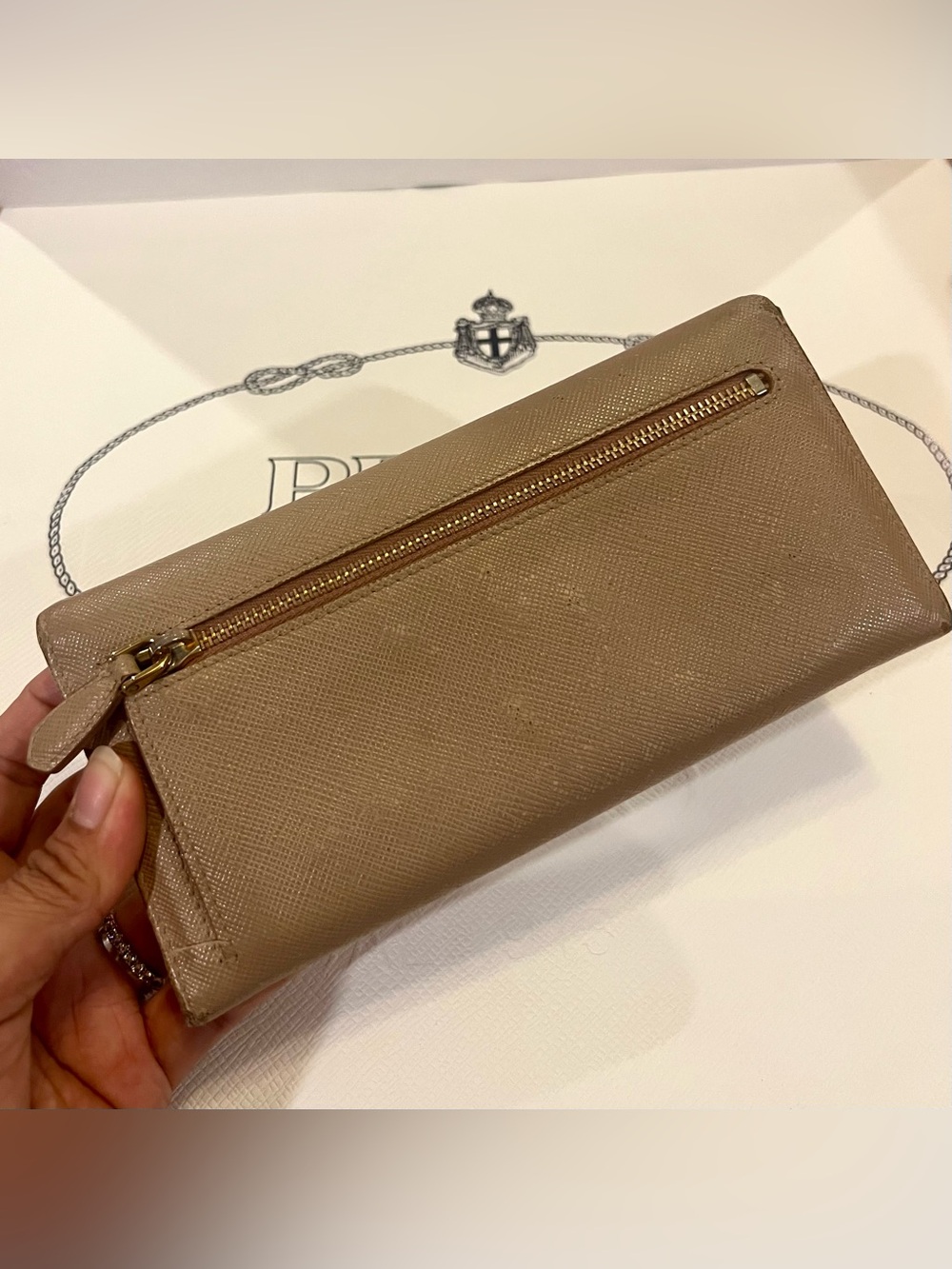 Prada Saffiano Leather Continental Wallet - Picture 9 of 16